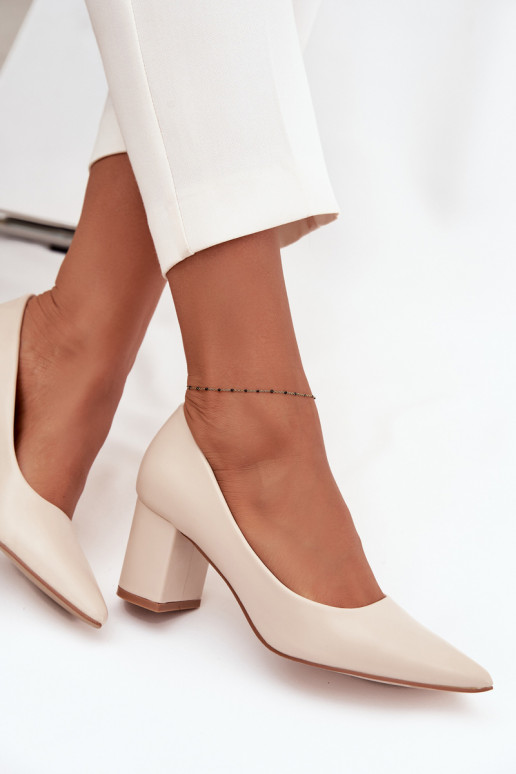 Chaussures Activé SłupkoÀym Obcasie Ze Szpiczastymi Noskami couleur ivoire Ryvessa Chaussures Activé SłupkoÀym Obcasie Ze Szpiczastymi Noskami couleur ivoire Ryvessa