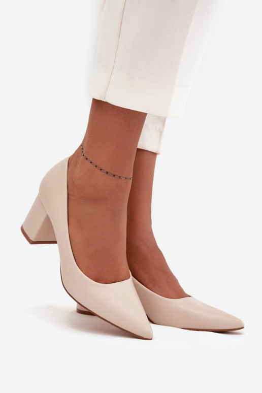 Chaussures Activé SłupkoÀym Obcasie Ze Szpiczastymi Noskami couleur ivoire Ryvessa Chaussures Activé SłupkoÀym Obcasie Ze Szpiczastymi Noskami couleur ivoire Ryvessa