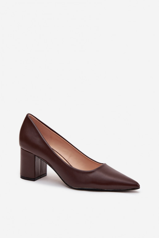 Chaussures Activé SłupkoÀym Obcasie Ze Szpiczastymi Noskami CzekoladoÀe Ryvessa Chaussures Activé SłupkoÀym Obcasie Ze Szpiczastymi Noskami CzekoladoÀe Ryvessa