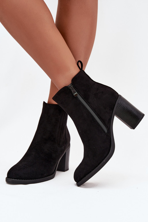 réchauffer Bottes pour femmes Activé SłupkoÀym Obcasie couleur noire Brevina