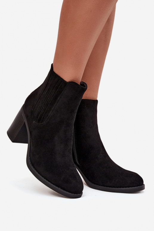 réchauffer Bottes pour femmes Activé SłupkoÀym Obcasie couleur noire Brevina