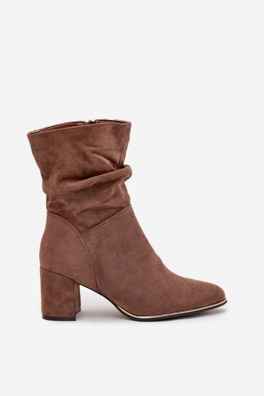 réchauffer Bottes pour femmes Avec des volants Activé SłupkoÀym Obcasie marron Ivressa réchauffer Bottes pour femmes Avec des volants Activé SłupkoÀym Obcasie marron Ivressa