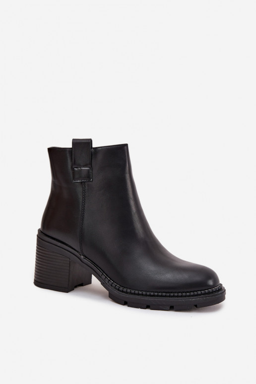 réchauffer Bottes pour femmes en cuir écologique avec des talons couleur noire Alvena réchauffer Bottes pour femmes en cuir écologique avec des talons couleur noire Alvena