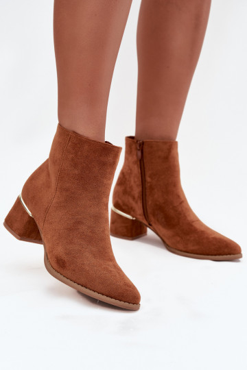 Bottes pour femmes avec des talons Ze couleur doréem Élément réchauffer marron Nolessa