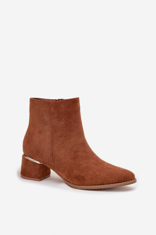 Bottes pour femmes avec des talons Ze couleur doréem Élément réchauffer marron Nolessa