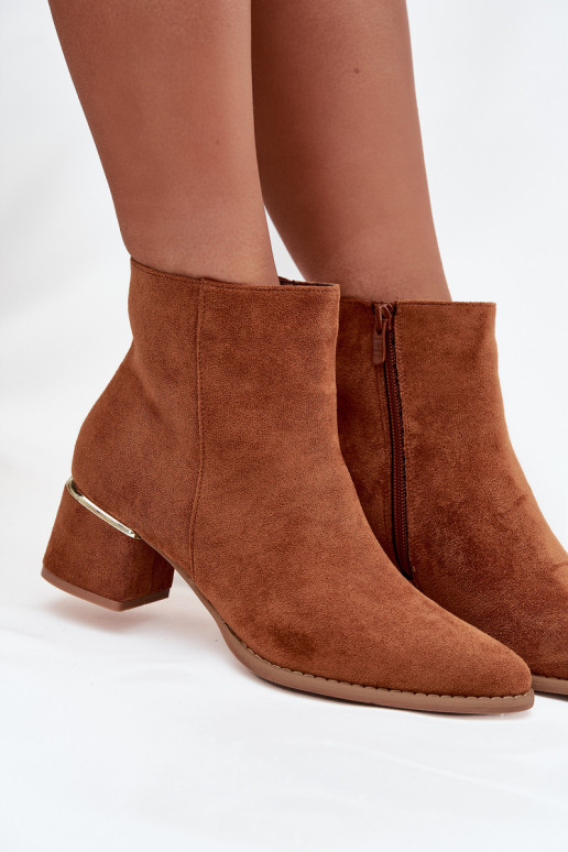 Bottes pour femmes avec des talons Ze couleur doréem Élément réchauffer marron Nolessa