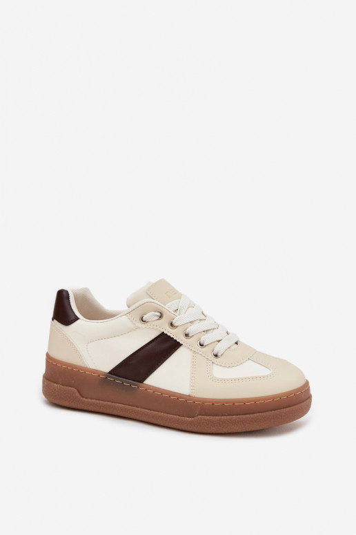 Chaussures modèle baskets Féminin avec une plateforme beige Galivina