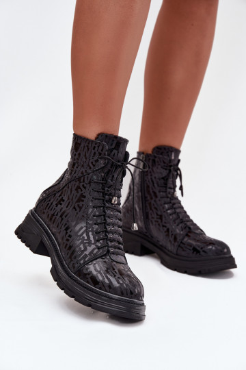 Peau Bottines de travail Féminin réchauffer Au Château Artiker 57C2257 couleur noire 2