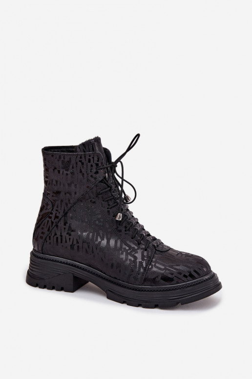 Peau Bottines de travail Féminin réchauffer Au Château Artiker 57C2257 couleur noire