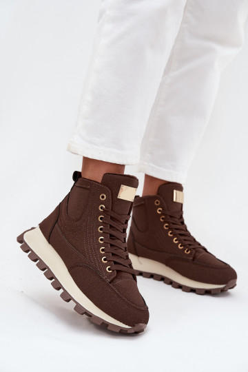 réchauffer chaussures Féminin avec une plateforme marron Il fautrivira 2