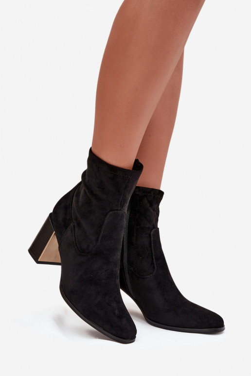 Bottes pour femmes Ze couleur doréem Élément réchauffer couleur noire Amelisse