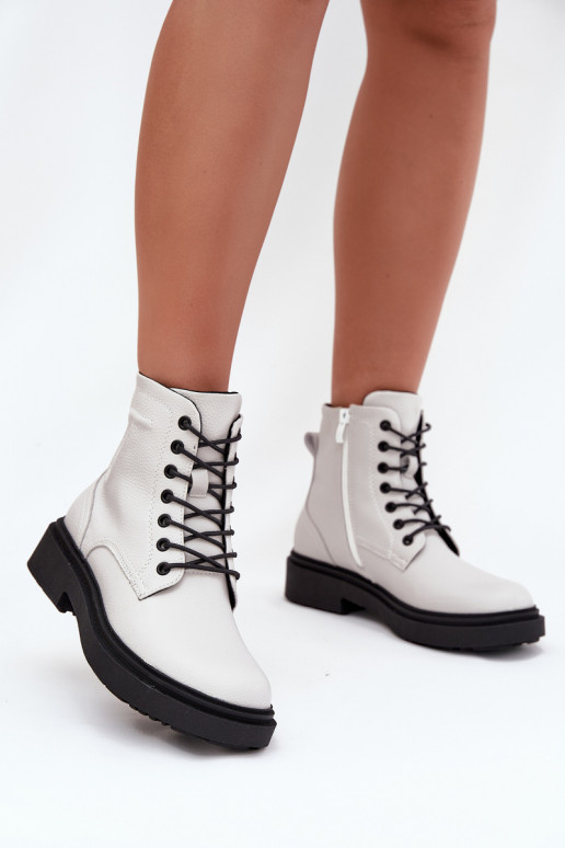 réchauffer Bottes pour femmesActivéturalnej Skóry Sergio Leone BT25248-S couleur blanche