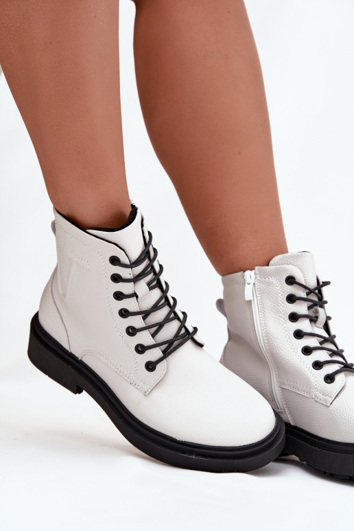 réchauffer Bottes pour femmesActivéturalnej Skóry Sergio Leone BT25248-S couleur blanche