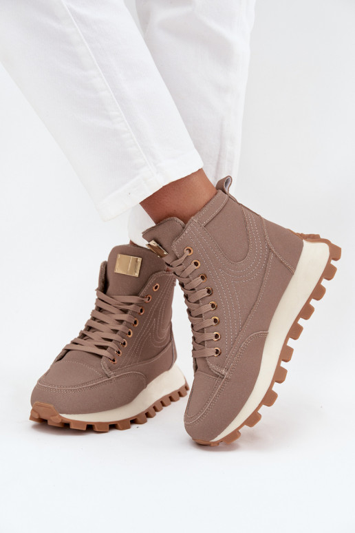 réchauffer chaussures Féminin avec une plateforme beige Il fautrivira réchauffer chaussures Féminin avec une plateforme beige Il fautrivira