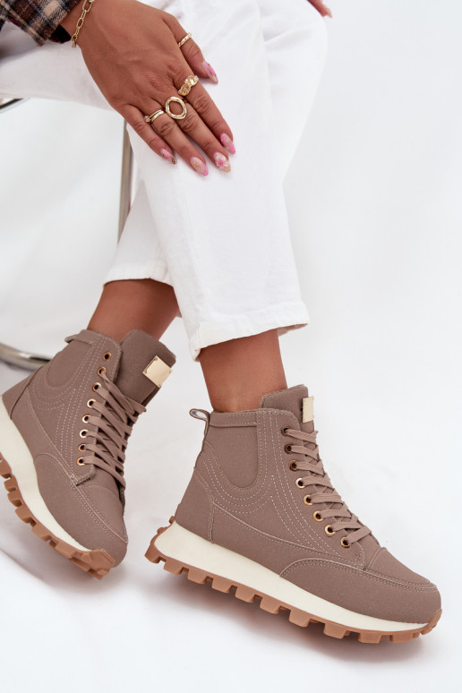 réchauffer chaussures Féminin avec une plateforme beige Il fautrivira réchauffer chaussures Féminin avec une plateforme beige Il fautrivira