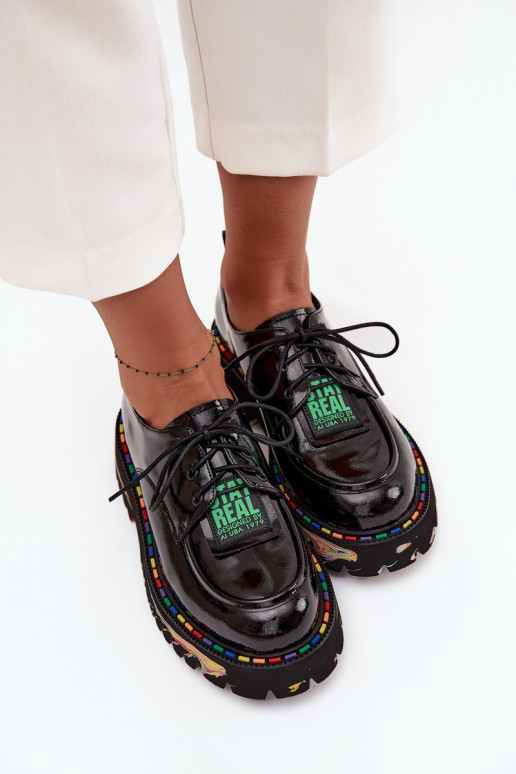 avec effet vernis Peau chaussures Féminin Artiker 57C0172 couleur noire