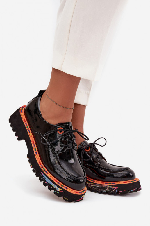 Peau chaussures Féminin avec effet vernis Artiker 57C0176 couleur noire