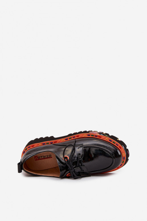 Peau chaussures Féminin avec effet vernis Artiker 57C0176 couleur noire