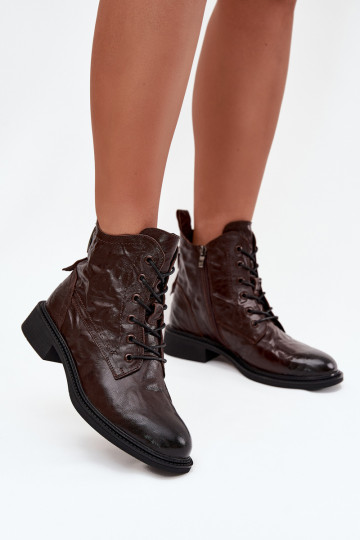 Bottes pour femmesActivéturalnej Skóry réchauffer Artiker 57C1005 CzekoladoÀe 2