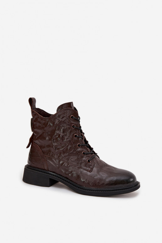 Bottes pour femmesActivéturalnej Skóry réchauffer Artiker 57C1005 CzekoladoÀe