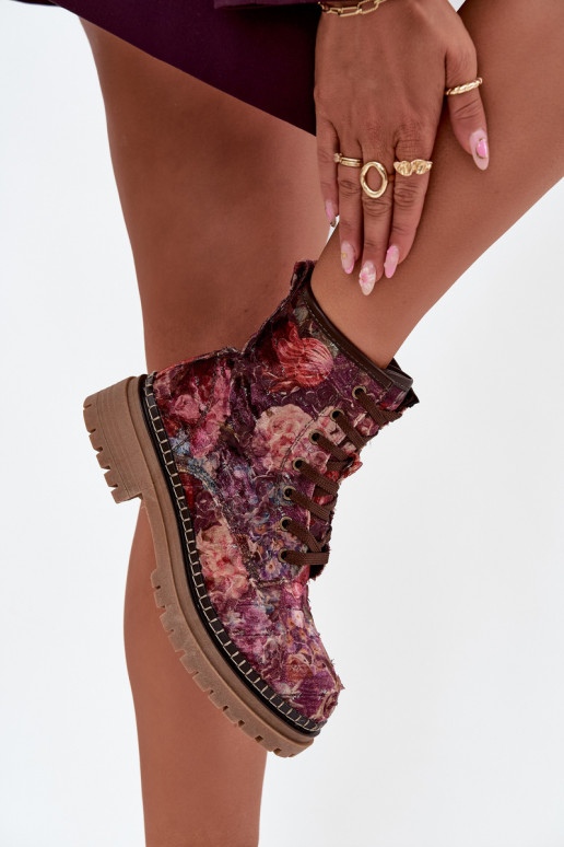 À motifs Bottes pour femmes réchauffer Artiker 57C1055 Bourgogne