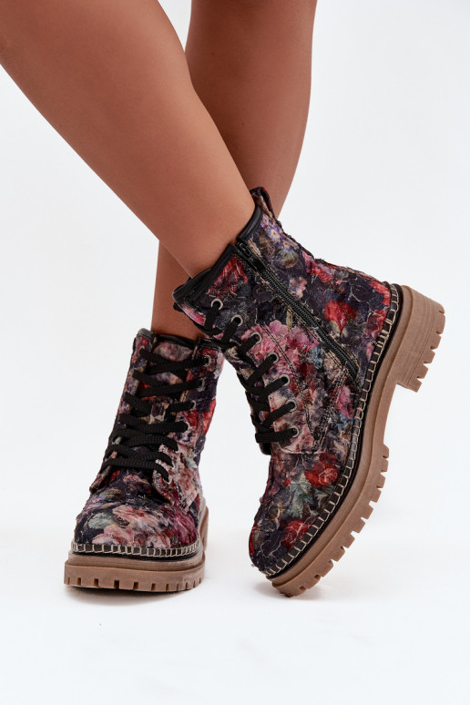 À motifs Bottes pour femmes réchauffer Artiker 57C1054 couleur noire