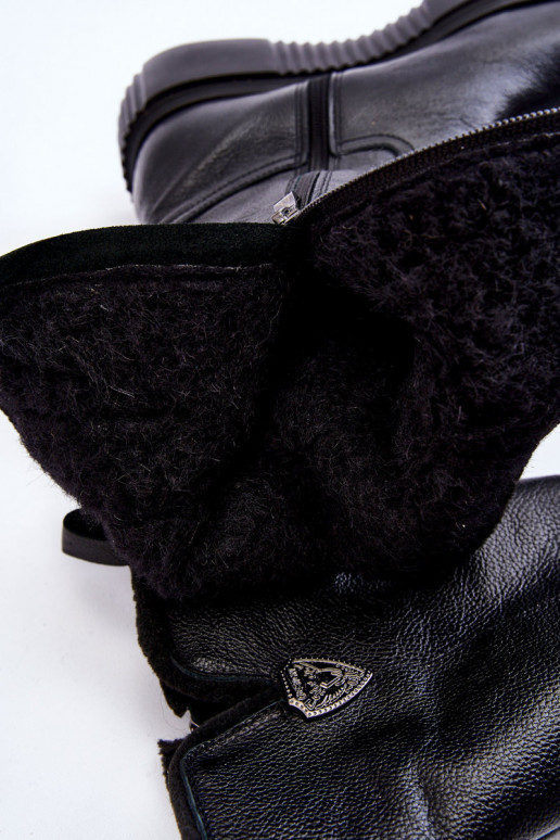 Zazoo 70121 Peau Féminin bottes Avec Vilna couleur noire