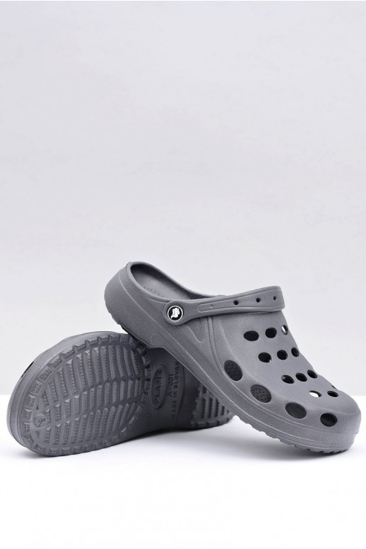 Tongs homme pour le jardin et la piscine, grises