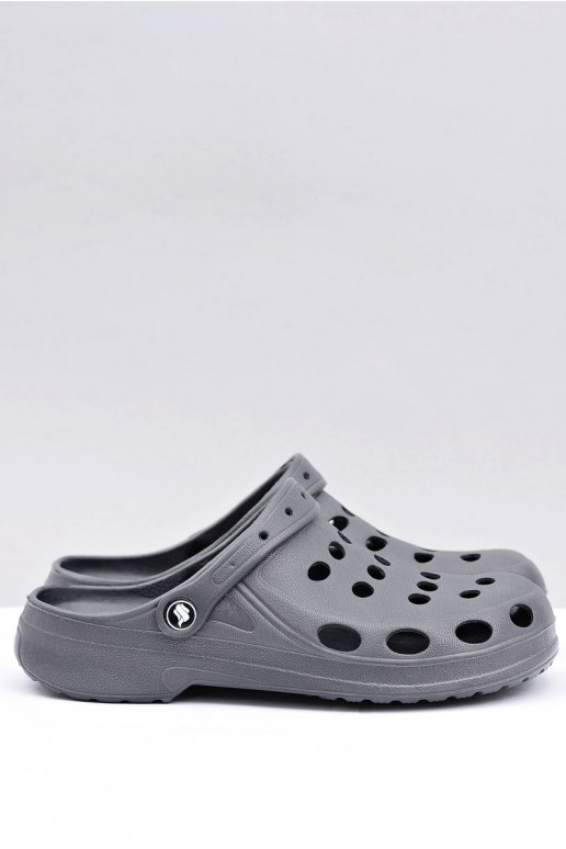 Tongs homme pour le jardin et la piscine, grises