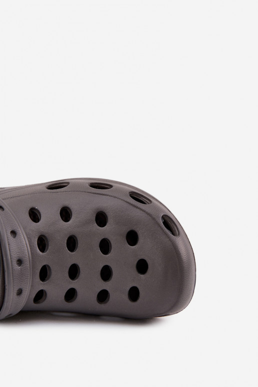 Tongs homme pour le jardin et la piscine, grises