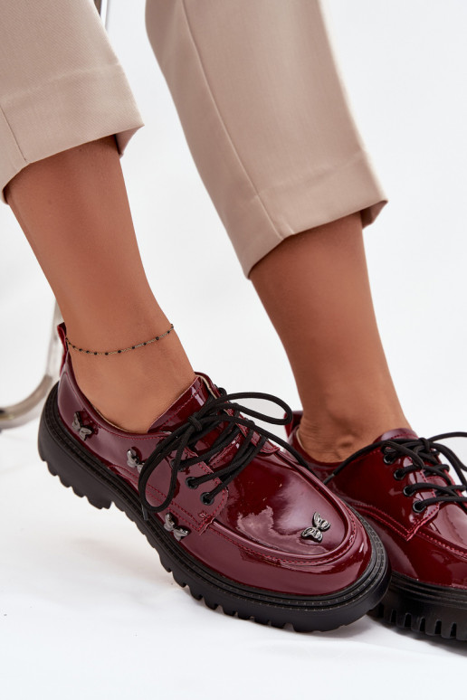 avec effet vernis Peau chaussures FémininPrzypinkami Artiker 57C0336 Bourgogne