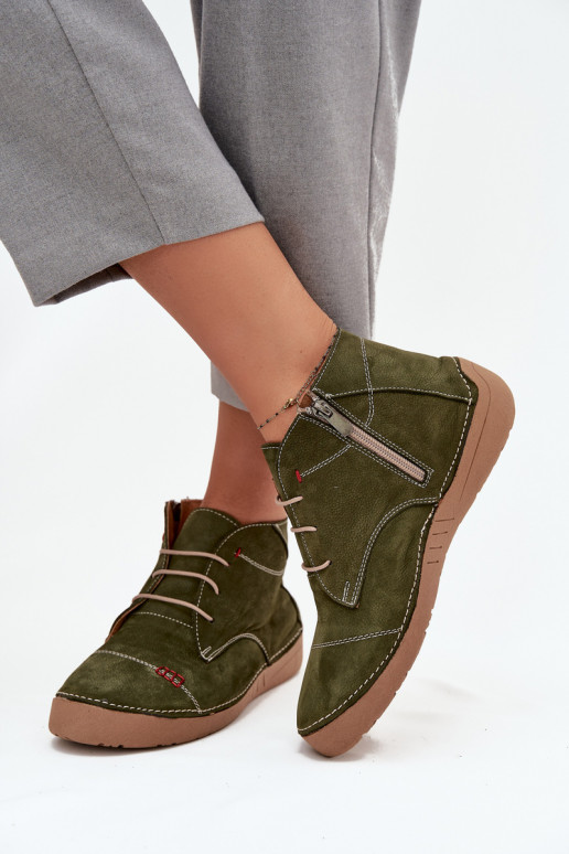 Peau chaussures FémininPrzeszyciami Au Château Artiker 57C2119 couleur verte