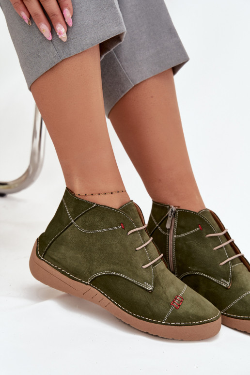 Peau chaussures FémininPrzeszyciami Au Château Artiker 57C2119 couleur verte