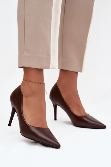 chaussures à talons hauts Féminin en cuir écologique CzekoladoÀe Sivana 2