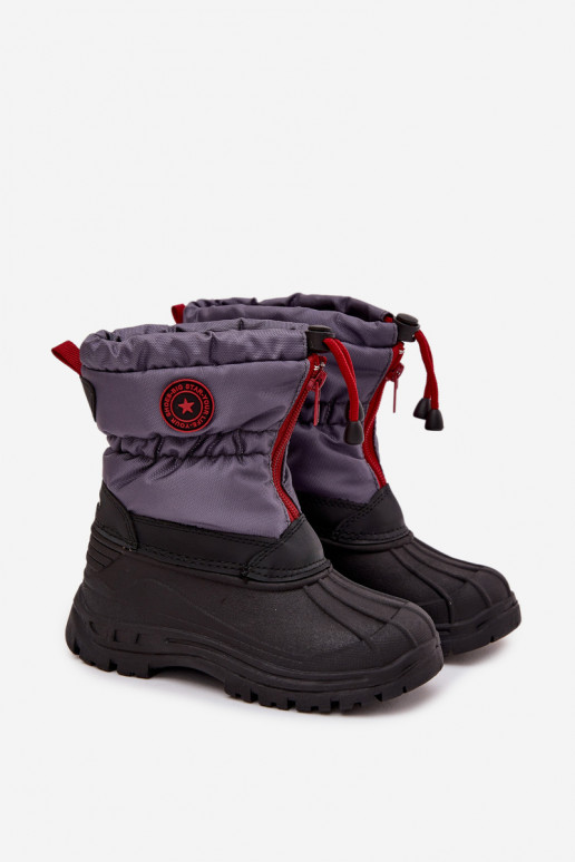 Bottes de neige pour enfants Au Château Big Star SS374031 gris-couleur noire
