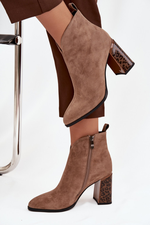Peau en daim Bottes avec chauffage à l intérieur beige Zivella Peau en daim Bottes avec chauffage à l intérieur beige Zivella