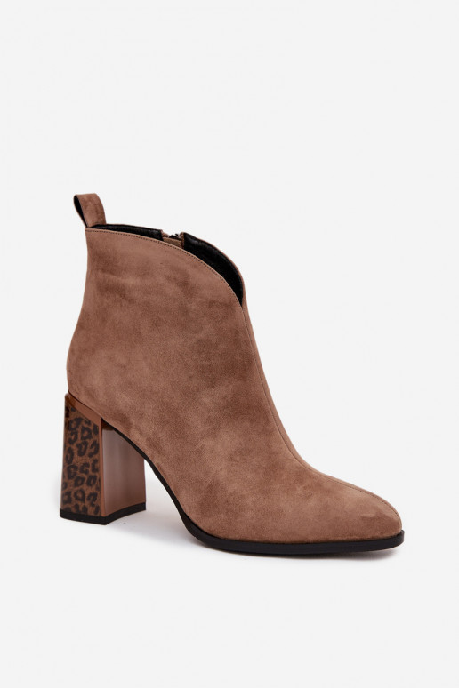 Peau en daim Bottes avec chauffage à l intérieur beige Zivella Peau en daim Bottes avec chauffage à l intérieur beige Zivella