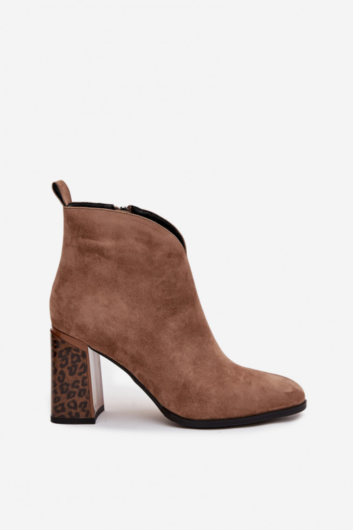 Peau en daim Bottes avec chauffage à l intérieur beige Zivella Peau en daim Bottes avec chauffage à l intérieur beige Zivella