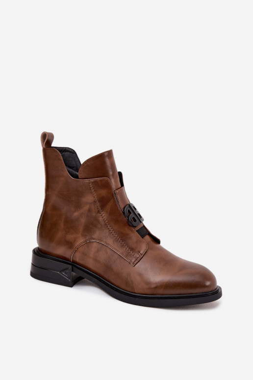 réchauffer Peau Bottes pour femmes Avec des décorations Detalem marron Briselda