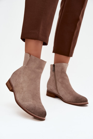 Bottes pour femmes avec des talons larges Vinceza 39961 beige 2