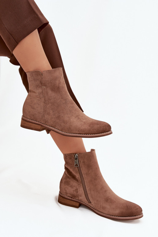 Bottes pour femmes avec des talons larges Vinceza 39961 marron