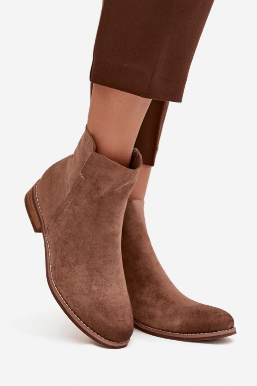 Bottes pour femmes avec des talons larges Vinceza 39961 marron