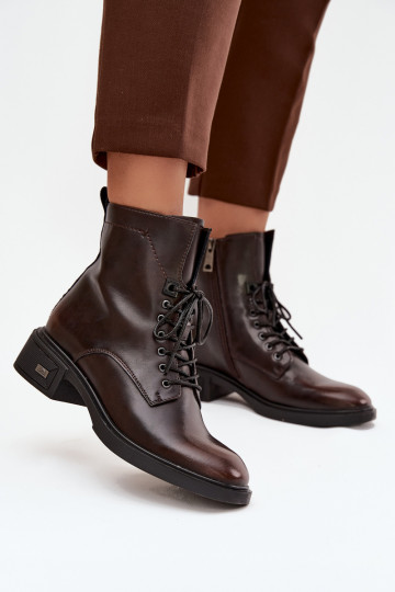 Bottes pour femmesActivéturalnej Skóry Sur un talon bas réchauffer Vinceza 39955 CzekoladoÀe 2