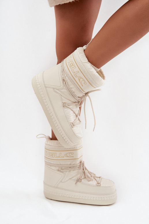 Bottes de neige Féminin avec des détails élégants O'NEILL LISA DANSOMEN HIGH 90253012.99Z couleur blanche