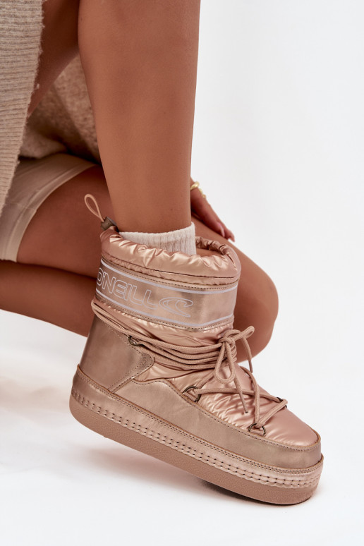 Bottes de neige Féminin avec des détails élégants O'NEILL LISA DANSOMEN HIGH 90253012.99U couleur dorée