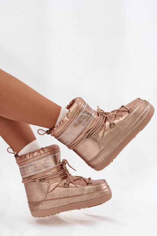 Bottes de neige Féminin avec des détails élégants O'NEILL LISA DANSOMEN HIGH 90253012.99U couleur dorée