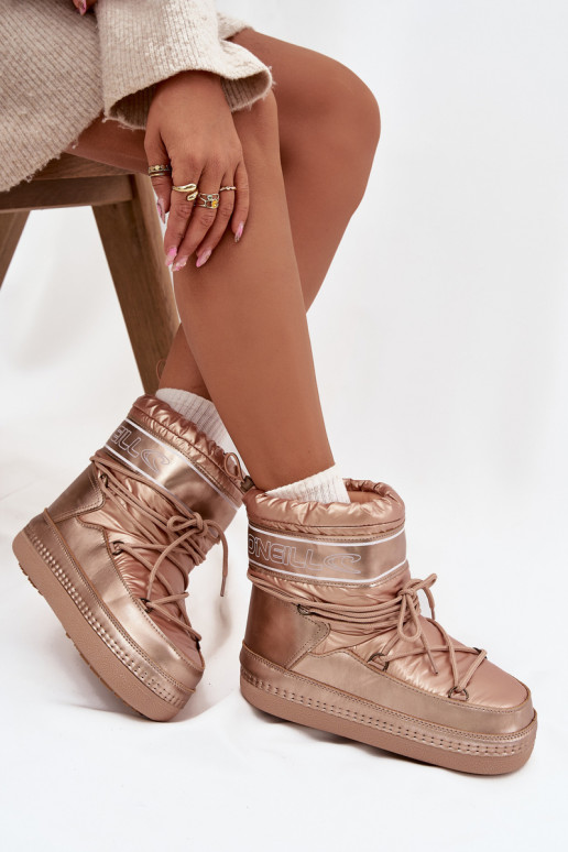 Bottes de neige Féminin avec des détails élégants O'NEILL LISA DANSOMEN HIGH 90253012.99U couleur dorée