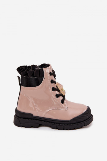 avec effet vernis Bottes Puéril réchaufferPrzypinką Nounours beige Fionessa 2