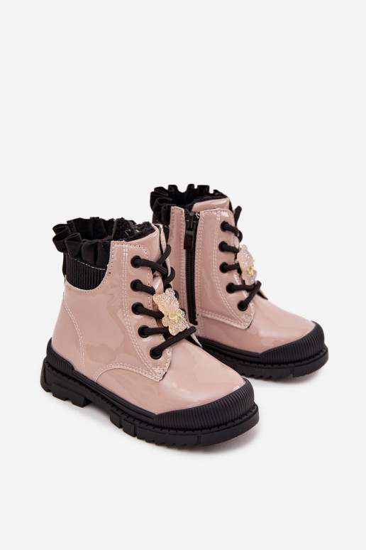 avec effet vernis Bottes Puéril réchaufferPrzypinką Nounours beige Fionessa avec effet vernis Bottes Puéril réchaufferPrzypinką Nounours beige Fionessa