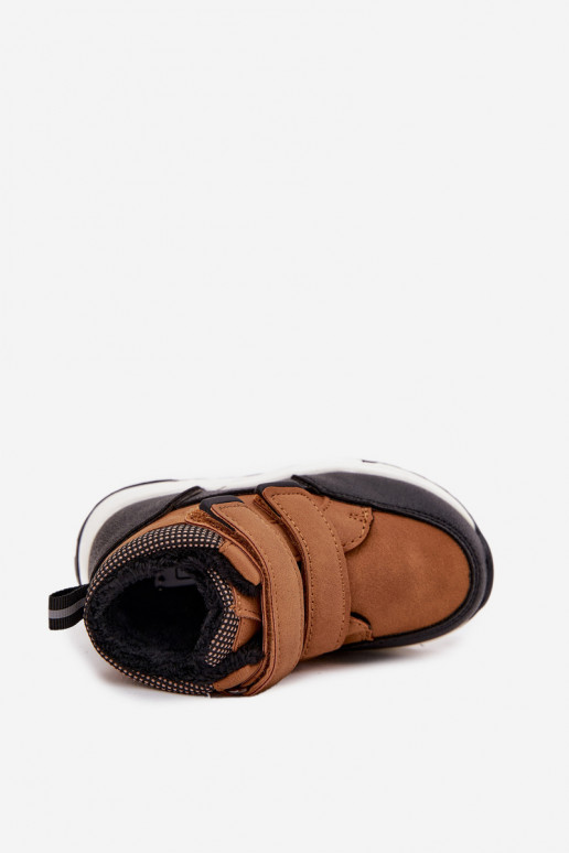 réchauffer Puéril Bottes d hiver avec attaches adhésives marron Nolivine réchauffer Puéril Bottes d hiver avec attaches adhésives marron Nolivine